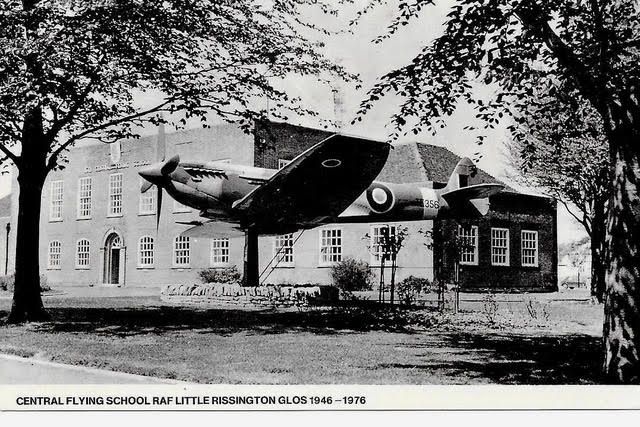 Little Rissington Spitfire Gate Guardian A P Ellis Road, now in the RAF reserve stock